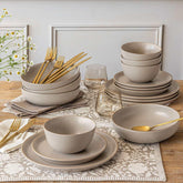 Over&back 16-Piece Artisan Stoneware Dinnerware Set - USA MEGA SHOP