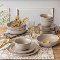 Over&back 16-Piece Artisan Stoneware Dinnerware Set