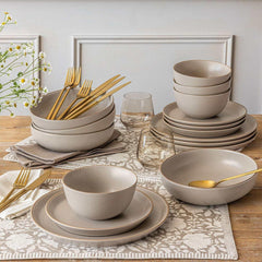 Over&back 16-Piece Artisan Stoneware Dinnerware Set - USA MEGA SHOP