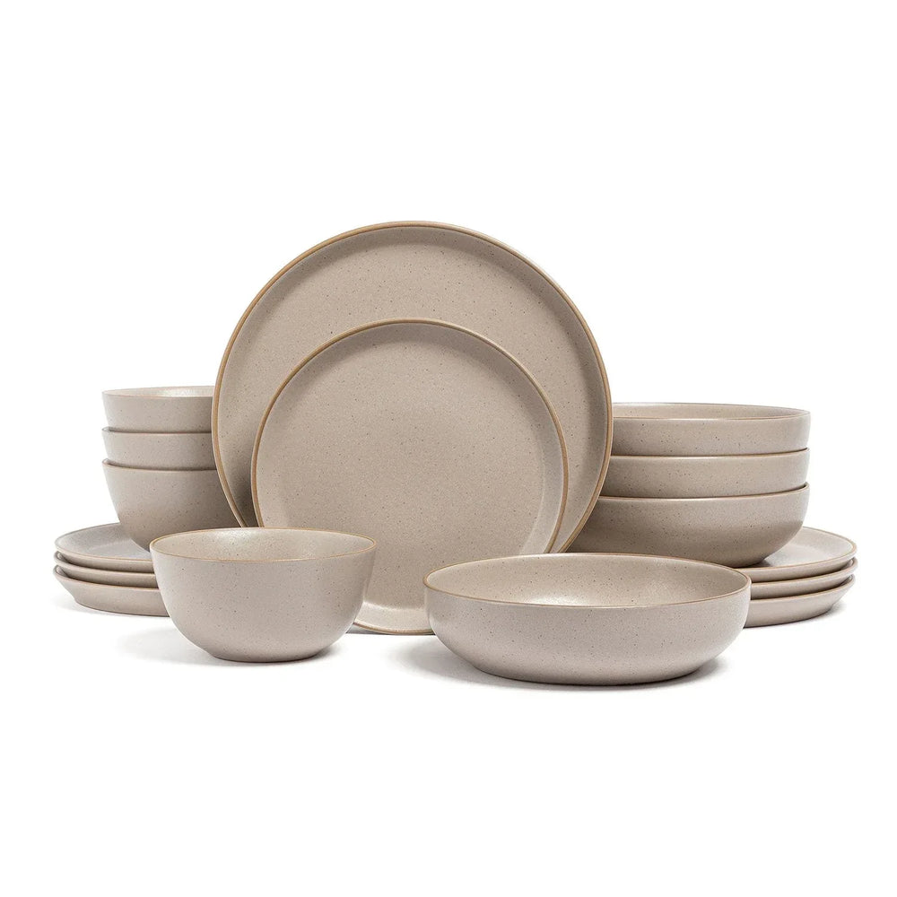Over&back 16-Piece Artisan Stoneware Dinnerware Set - USA MEGA SHOP