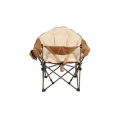 Ozark Trail Club Chair with Adjustable Footrest, Beige, Adult