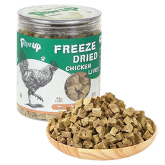 PAWUP Chicken Liver Freeze Dried Dog and Cat Treats, Single Ingredient, Grain Free, No Additives, High Protein Dog Toppers for Training, 4.6oz - USA MEGA SHOP