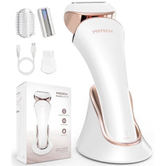 PRITECH Electric Shaver for Women - Cordless Lady Razor, USB Rechargeable, Wet & Dry Waterproof Razor for Legs, Arms, Underarms, Bikini