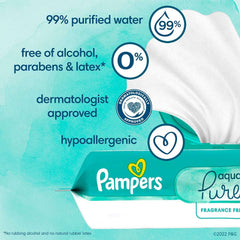 Pampers Aqua Pure Baby Wipes, Fragrance Free, 13 pk., 728 Wipes
