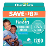 Pampers, Complete Clean Baby Wipes, Baby Fresh Scent, 15 pk., 1200 Wipes - USA MEGA SHOP