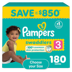 Pampers Swaddlers Diapers, Sizes Newborn-8