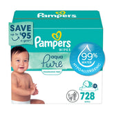 Pampers Aqua Pure Baby Wipes, Fragrance Free, 13 pk., 728 Wipes - USA MEGA SHOP