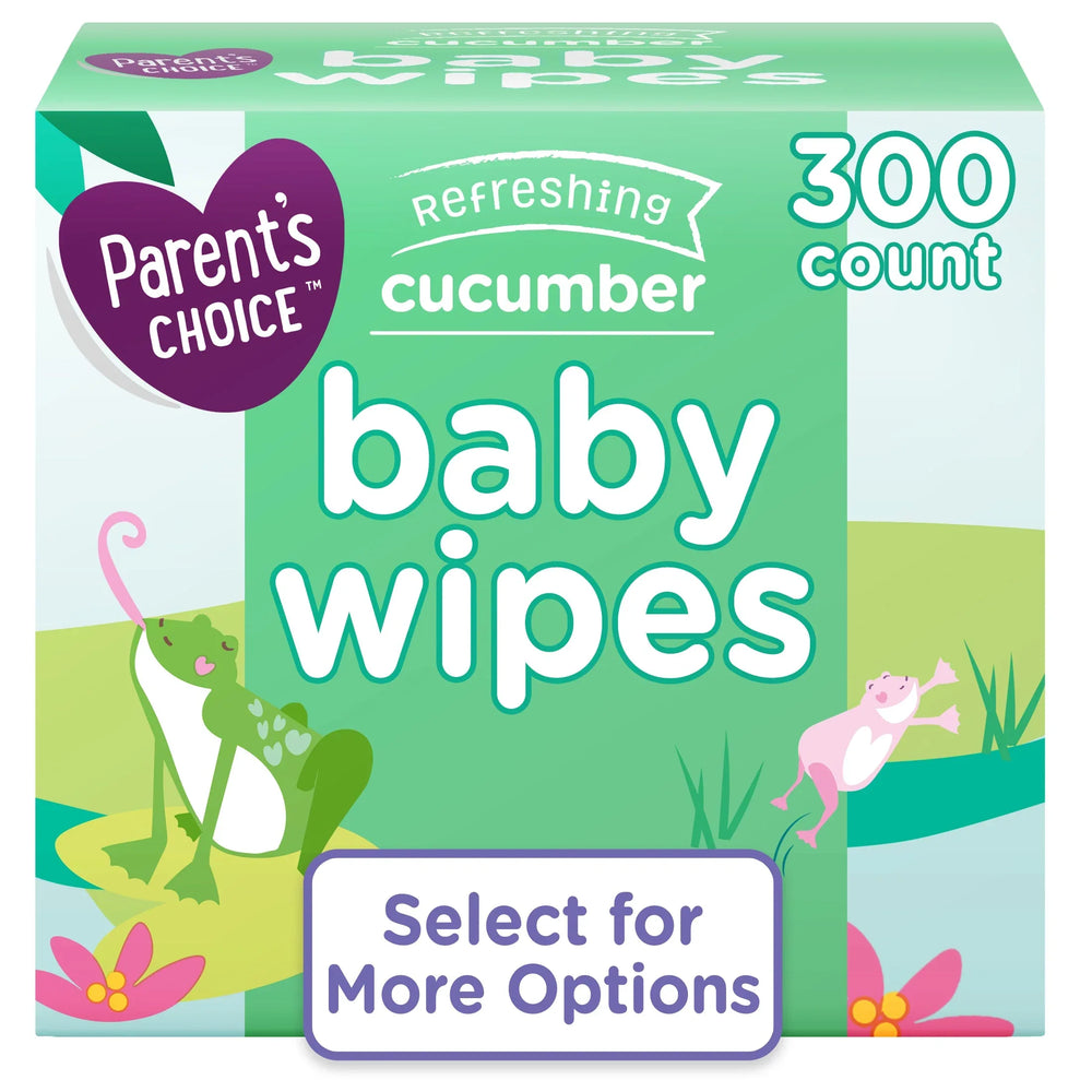 Parent's Choice Refreshing Cucumber Baby Wipes, 300 Count - USA MEGA SHOP