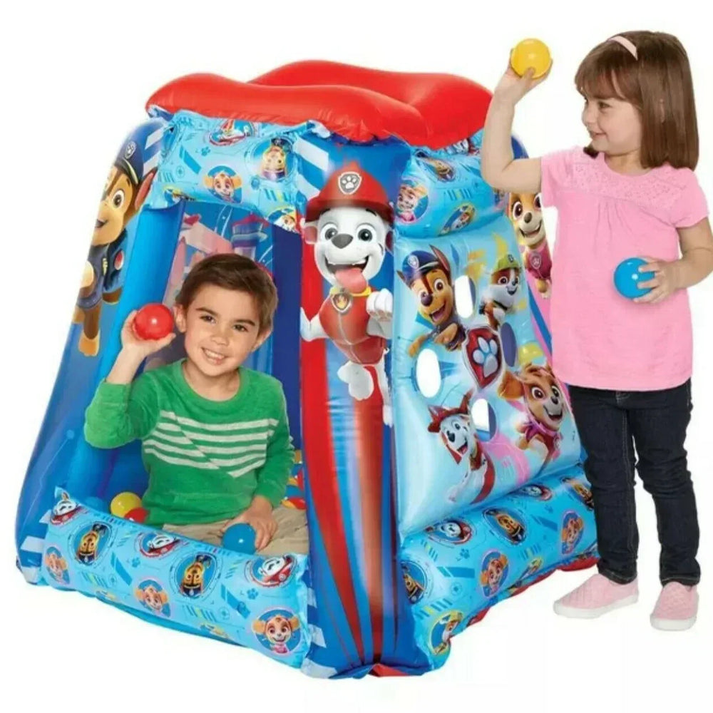 Paw Patrol Preschool Indoor Inflatable Ball Pit Playland Includes 20 Soft Flex Balls Child 2 Years Blue - USA MEGA SHOP