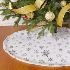 Christmas Tree Skirt 36 inch White Plush Skirts Christmas Decorations Indoor Faux Fur Christmas Ornaments Xmas Decorations for Merry Christmas Party, Feather - USA MEGA SHOP