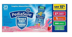 PediaSure Grow and Gain Nutrition Shake for Kids, Strawberry 8 fl. oz., 24 pk.