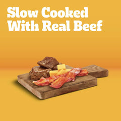 Pedigree Chopped Ground Dinner Beef Bacon & Cheese Flavor Adult Wet Dog Food, (12) 22 oz Cans
