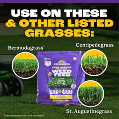 Pennington Full Season Southern Weed and Feed with Crabgrass Control, 25-0-14 Fertilizer, 25.6 lb., 8M Coverage
