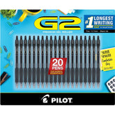 Pilot G2 Gel Pen, Black, 20-pack - USA MEGA SHOP
