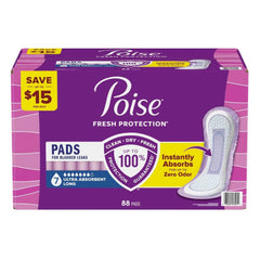 Poise Incontinence Pads, 7 Drop Ultra Absorbency, 88 ct. - USA MEGA SHOP