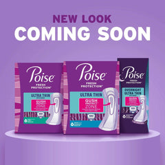 Poise Ultra Thin Incontinence Pads, 3 Drop Light Absorbency, Regular Length, 48 Count