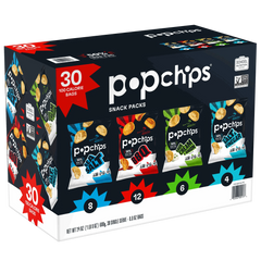 Popchips Potato Chips Snack Packs, Variety Pack, 0.8 oz, 30-count - USA MEGA SHOP