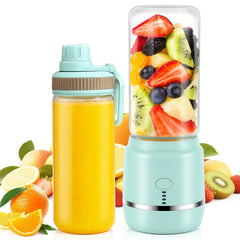 Personal Blender for Smoothies & Shakes, Portable Blender with 2 BPA-Free 15oz Cups, Ice Crushing for Kitchen Travel Gym, Includes Recipe Book, Blue