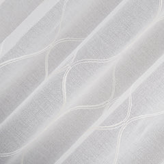 Portside Embroidered Trellis Sheer Curtains, 2-pack