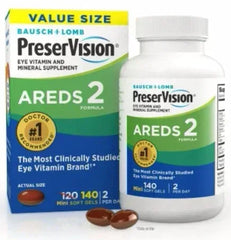 PreserVision AREDS 2 Eye Vitamin & Mineral with OCUSorb, Contains Lutein & Zeaxanthin, 140 Softgels