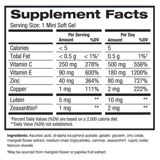 PreserVision AREDS 2 Formula, 210 Soft Gels - USA MEGA SHOP