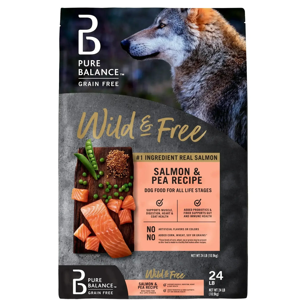Pure Balance Wild & Free Grain-Free Salmon & Pea Recipe Dry Dog Food, 24 lbs - USA MEGA SHOP