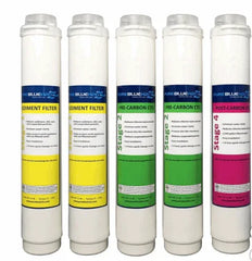 Pure Blue H2O 5PC Reverse Osmosis Filter System Replacement Filters - USA MEGA SHOP