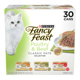 Purina Fancy Feast Classic Pate Food, Wet Cat Food, Poultry & Beef, 3 oz Cans (30 Pack) - USA MEGA SHOP