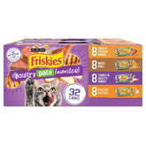 Purina Friskies Pate, Soft Poultry Variety Pack, Wet Cat Food, 5.5 oz Cans, 32 Pack - USA MEGA SHOP