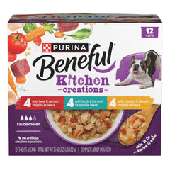 Purina Beneful Kitchen Creations With Beef, Chicken, or Lamb Wet Dog Food Variety Pack, 3 oz Cans
