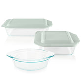 Pyrex 5-Piece Deep Glass Baking Dish Set - USA MEGA SHOP