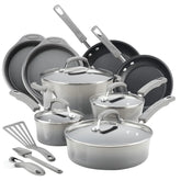 Rachael Ray 15 Piece Hard Enamel Nonstick Pots and Pans Set - USA MEGA SHOP
