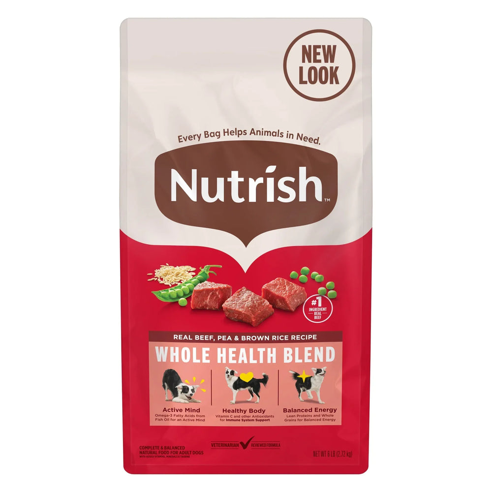 Nutrish Real Beef, Pea & Brown Rice Recipe Whole Health Blend Dry Dog Food, (Rachael Ray) - USA MEGA SHOP