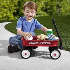 Radio Flyer Mini Classic Red Wagon for Kids, Toy Wagon For Kids Aged 1.5+, Play-Size Version of the Classic, Durable Rolling Wheels & Steel Body, Working Handle, For Toys, Crafts & Gift Displays