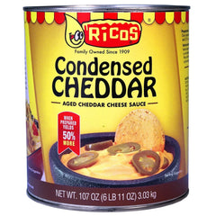 Ricos Condensed Cheddar Cheese Sauce 107 oz. - USA MEGA SHOP