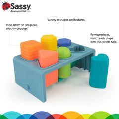 Sassy Press n' Pop Bench for Ages 6 Months +