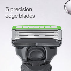 Schick Hydro Sensitive 5 Blade Razor for Men, 1 Razor Handle with 3 Refills