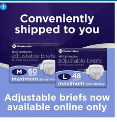 Member's Mark Total Protection Unisex Briefs - Choose Your Size
