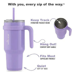 Reduce Slim Cold1 Tumbler with Straw, Lid & Handle - Insulated Stainless Steel with 3-Way Lid - 40oz