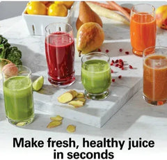 Hamilton Beach Big Mouth Pro Juicer Juice Extractor, 800W, BPA Free, Powerful Motor, Gray, 67650