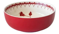 Sofia Home Red Set of 4 Stoneware Dinner Bowls