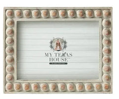 My Texas House 5" x 7" Ivory Rustic Ball Resin Tabletop Picture Frame