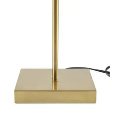 Home Decor Collection Brass Table Lamp with Pleated Shade, 21"H