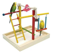 Penn-Plax Bird Life Wood Playpen – Perfect for Parakeets, Parrotlets, Lovebirds, Cockatiels, and Green Cheek Conures - Keep Your Birds Stimulated and Entertained - Medium