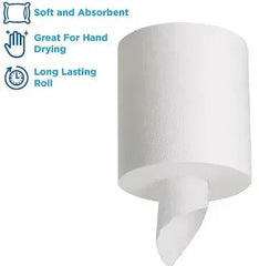 Marathon Premium Centerpull 1-Ply Paper Towels, White 303 sheets/roll, 6 rolls