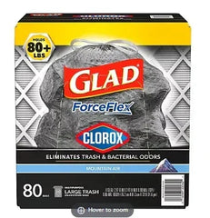 Glad Large Drawstring Trash Bags, 80 ct./30 gal.