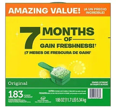 Gain Powder Laundry Detergent, 188 oz./183 Loads - Original Scent