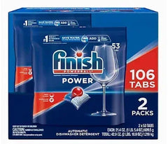 Finish Power Dishwasher Detergent Tabs, 106 ct.