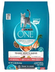Purina ONE Tender Selects Blend With Real Salmon Natural Dry Cat Food, 22 lb.