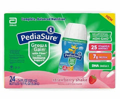 PediaSure Nutritional Grow & Gain Shake with Fiber, Strawberry 7.4 fl. oz., 24 pk.